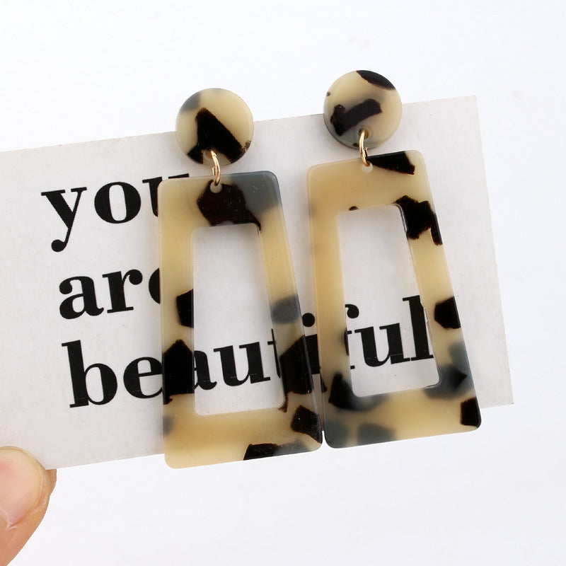 Wholesale Acrylic paint earrings high-end niche jewelry fashion